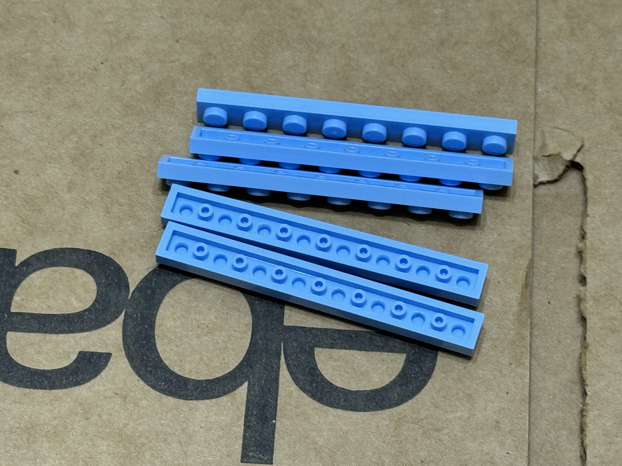 LEGO Parts - Bright Light Blue Plate 1 x 8 - No 3460 - QTY 5