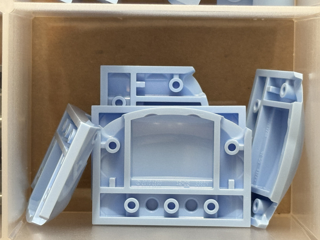 LEGO Parts - Bright Light Blue Wedge 3 x 4 Triple Curved - No 93604 - QTY 5