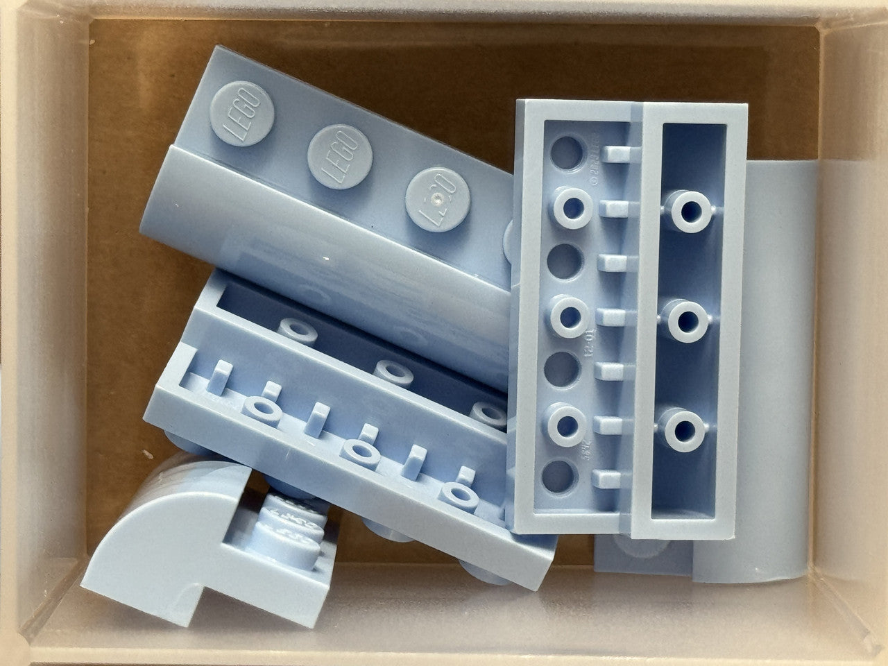 LEGO Parts - Bright Light Blue Slope, Curved 2 x 4 4 Studs - No 5842 - QTY 5
