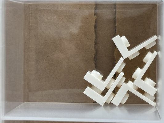 LEGO Parts - White Bracket 1 x 1 - 1 x 2 Inverted - No 73825 - QTY 5