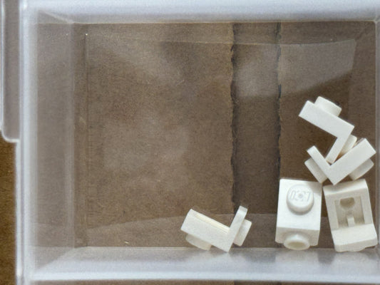 LEGO Parts - White Bracket 1 x 1 - 1 x 1 - No 36841 - QTY 5