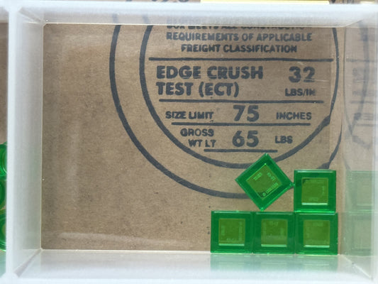 LEGO Parts - Trans-Green Tile 1 x 1 - No 3070 - QTY 5