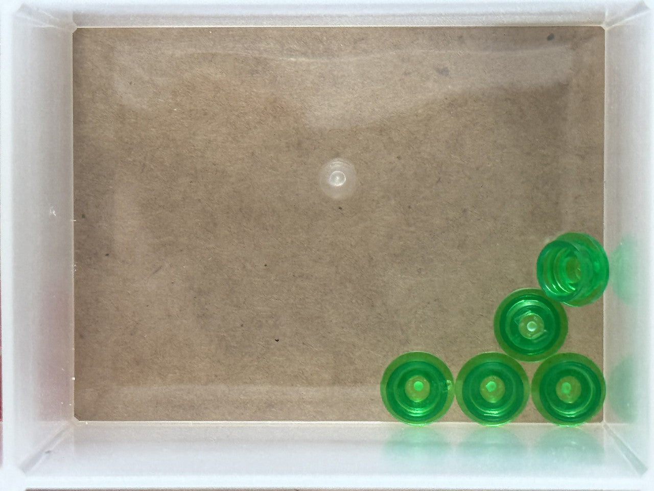 LEGO Parts - Trans-Green Plate, Round 1 x 1 - No 4073 - QTY 5