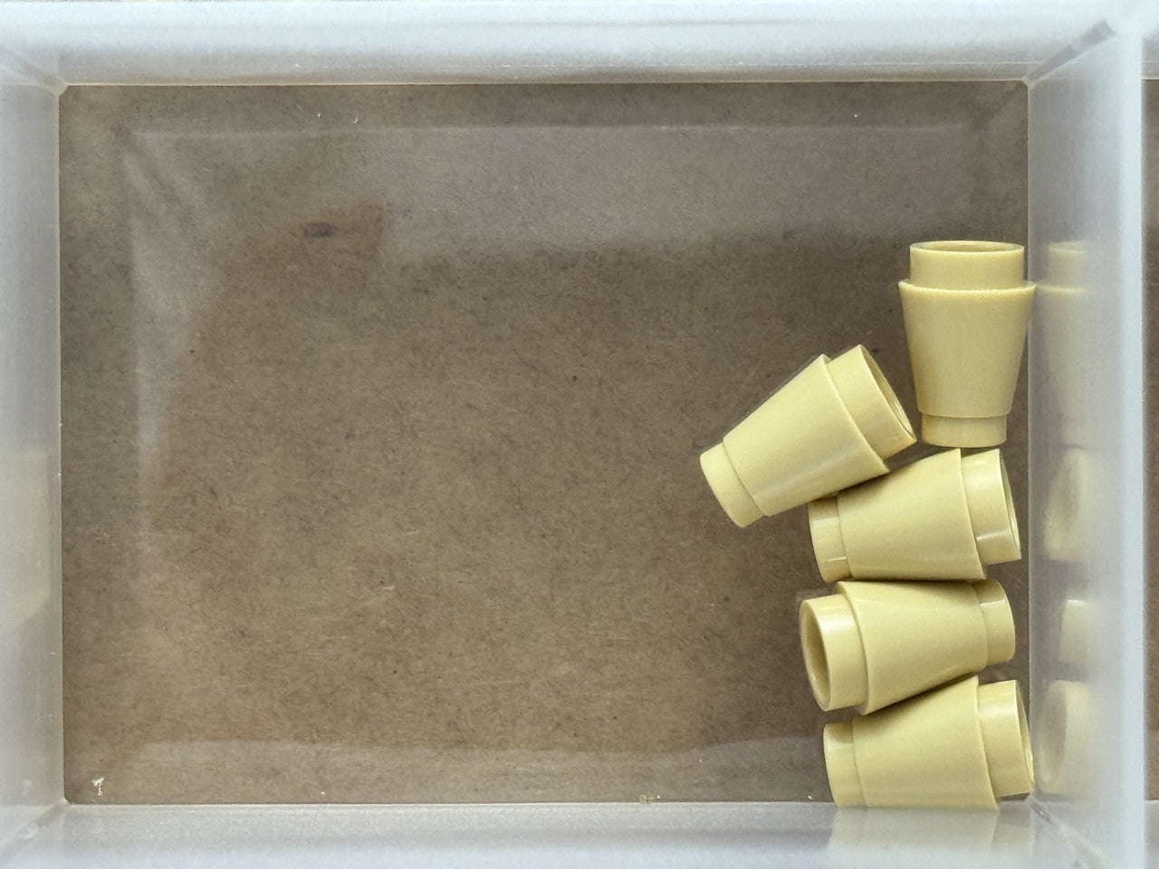 LEGO Parts - Tan Cone 1 x 1 with Top Groove - No 4589b - QTY 5
