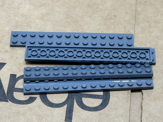 LEGO Parts - Dark Bluish Gray Plate 2 x 14 - No 91988 - QTY 5
