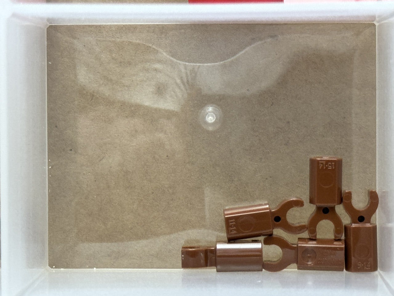 LEGO Parts - Reddish Brown Bar Holder with Clip - No 11090 - QTY 5