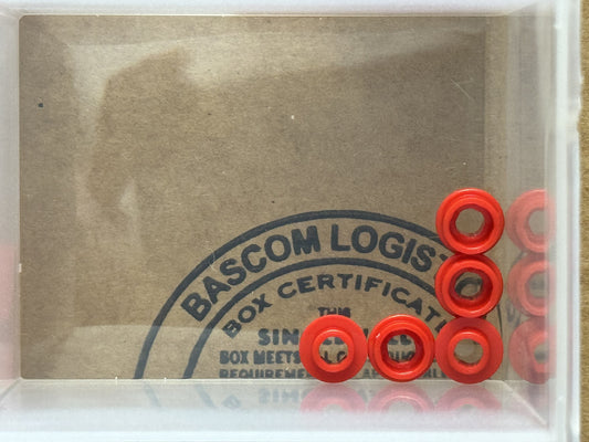 LEGO Parts - Red Plate, Round 1 x 1 with Open Stud - No 85861 - QTY 5