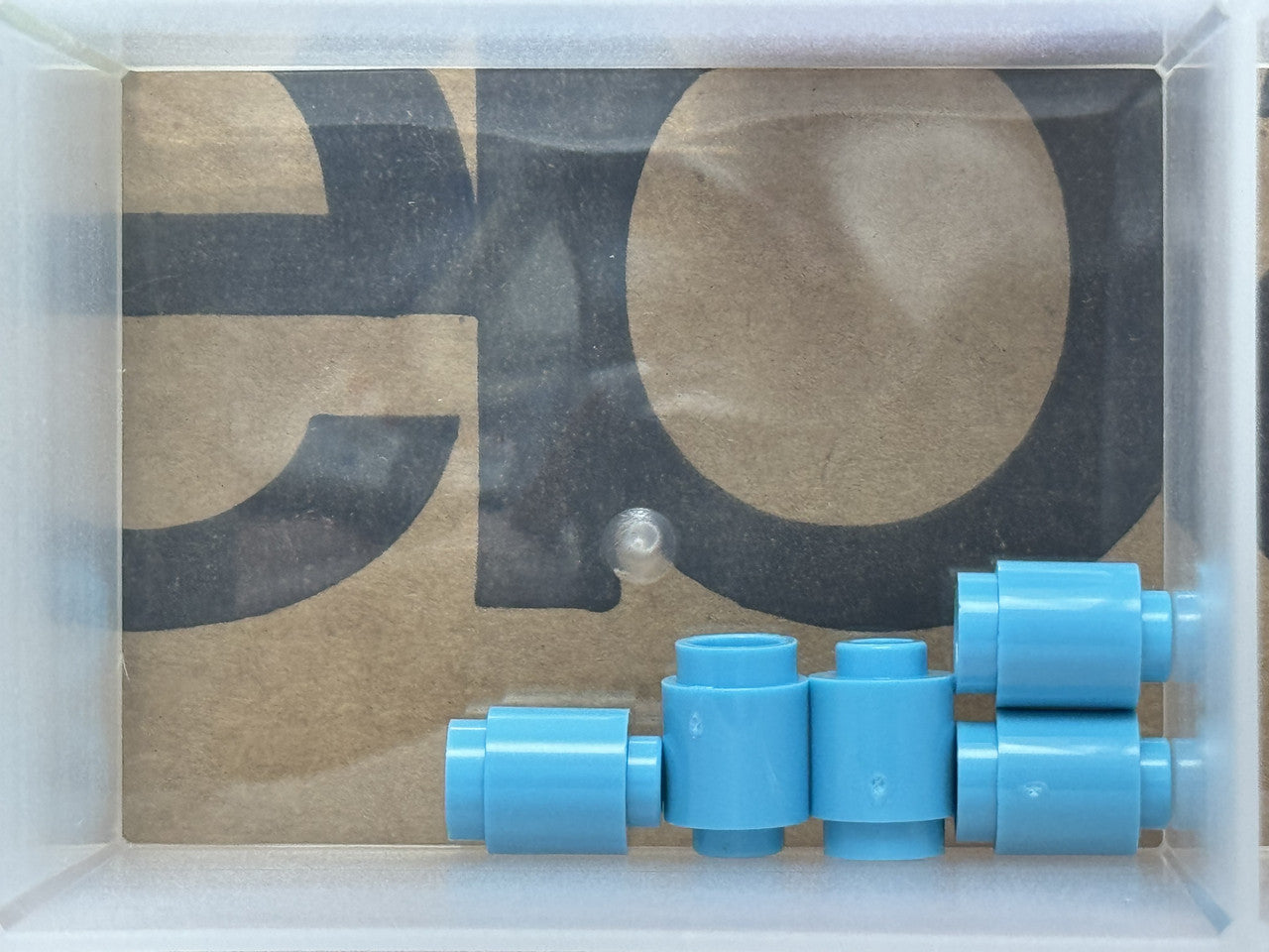 LEGO Parts - Medium Azure Brick, Round 1 x 1 - No 3062 - QTY 5