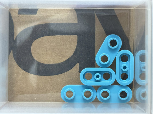 LEGO Parts - Medium Azure Plate, Round 1 x 2 with Open Studs - No 35480 - QTY 5