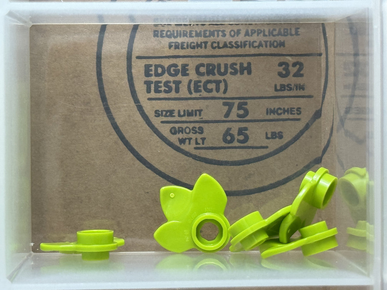 LEGO Parts - Lime Plant Plate, Round 1 x 1 3 Layered Leaves - No 32607 - QTY 5