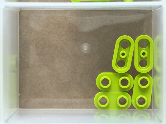 LEGO Parts - Lime Plate, Round 1 x 2 with Open Studs - No 35480 - QTY 5