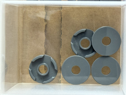LEGO Parts - Dark Bluish Gray Tile, Round 2 x 2 with Hole - No 15535 - QTY 5