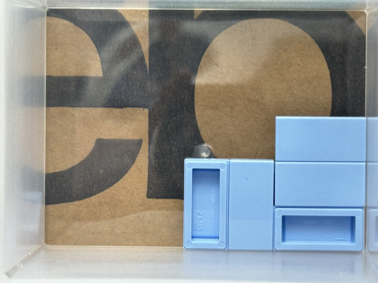 LEGO Parts - Bright Light Blue Tile 1 x 2 - No 3069 - QTY 5