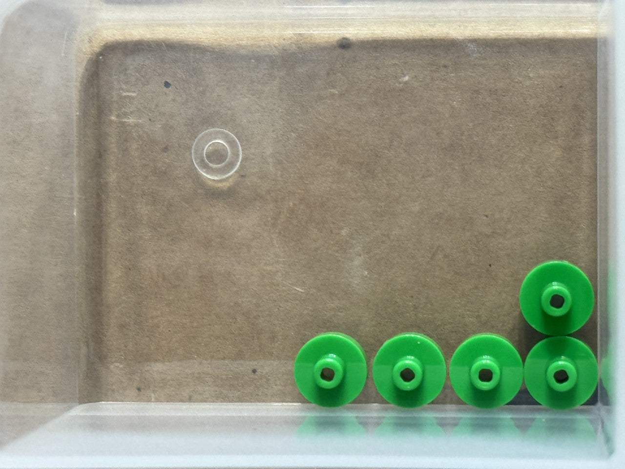 LEGO Parts - Bright Green Tile Round 1 x 1 Bar Small Pin Hole - No 20482 - QTY 5