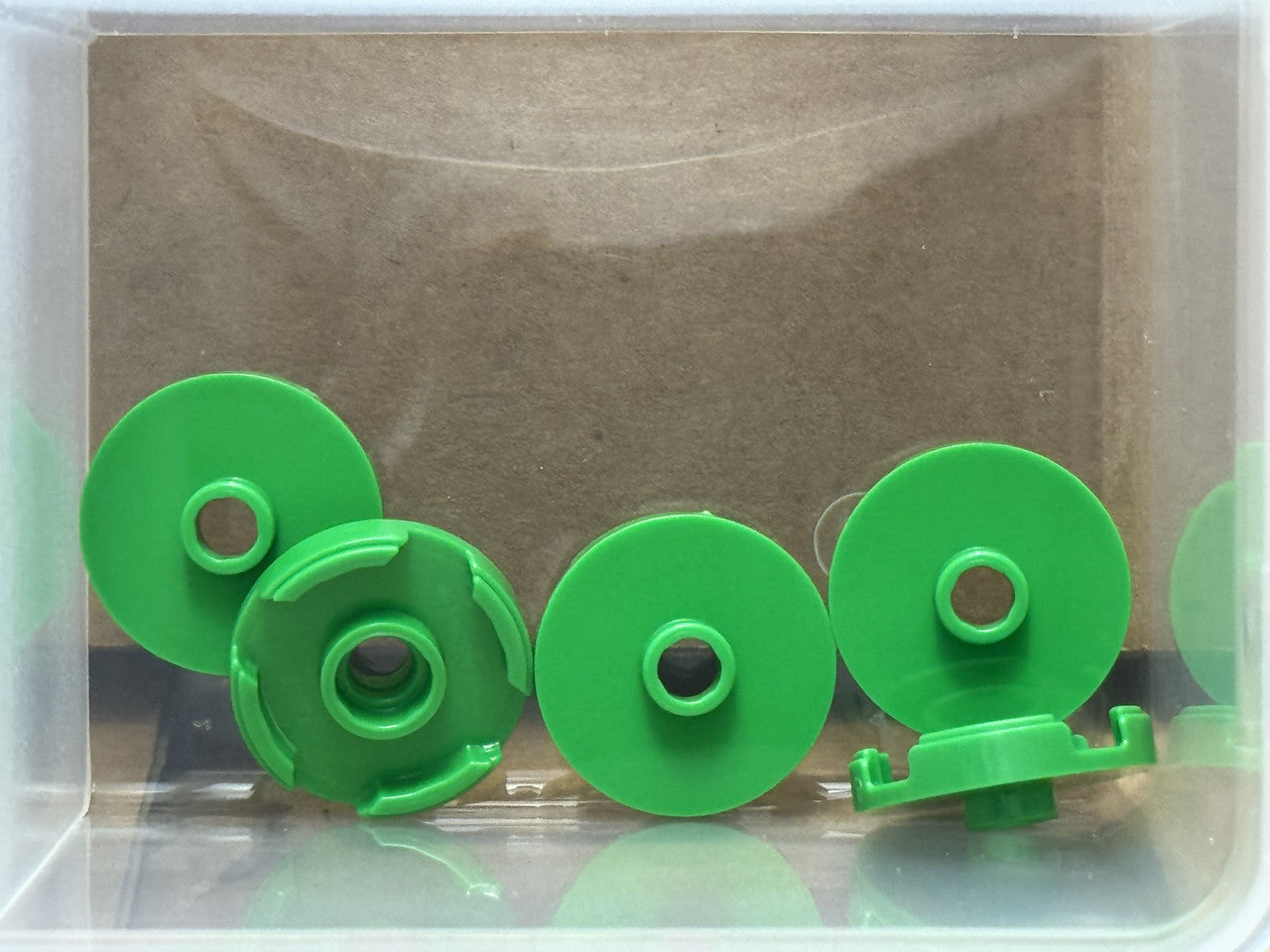 LEGO Parts - Bright Green Tile, Round 2 x 2 with Open Stud - No 18674 - QTY 5