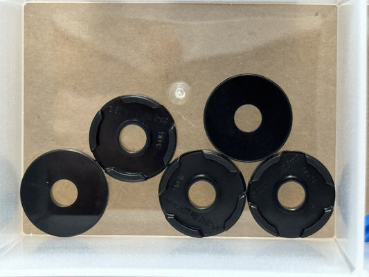 LEGO Parts - Black Tile, Round 2 x 2 with Hole - No 15535 - QTY 5