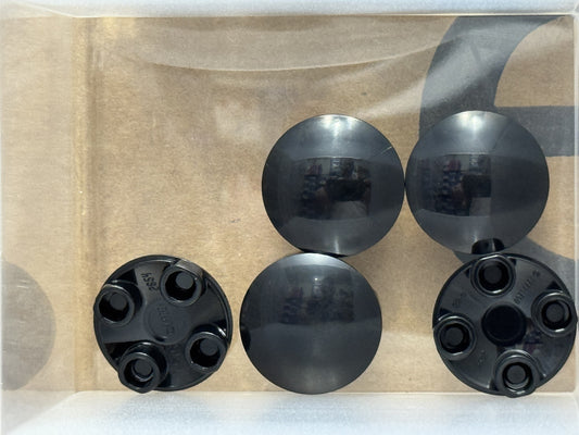 LEGO Parts - Black Plate, Round 2 x 2 (Boat Stud) - No 2654 - QTY 5