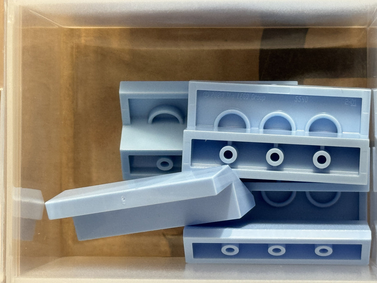 LEGO Parts - Bright Light Blue Slope 45 2 x 4 Cutout wo Studs - No 5540 - QTY 5