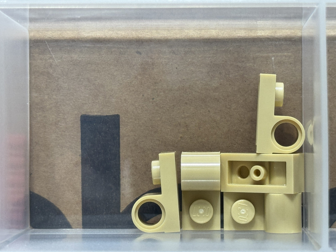 LEGO Parts - Tan Plate, Modified 1 x 2 with Pin Hole on Top - No 11458 - QTY 5