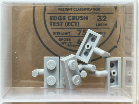 LEGO Parts - Light Bluish Gray Plate 1 x 2 with Bar Arm Up - No 4623b - QTY 5