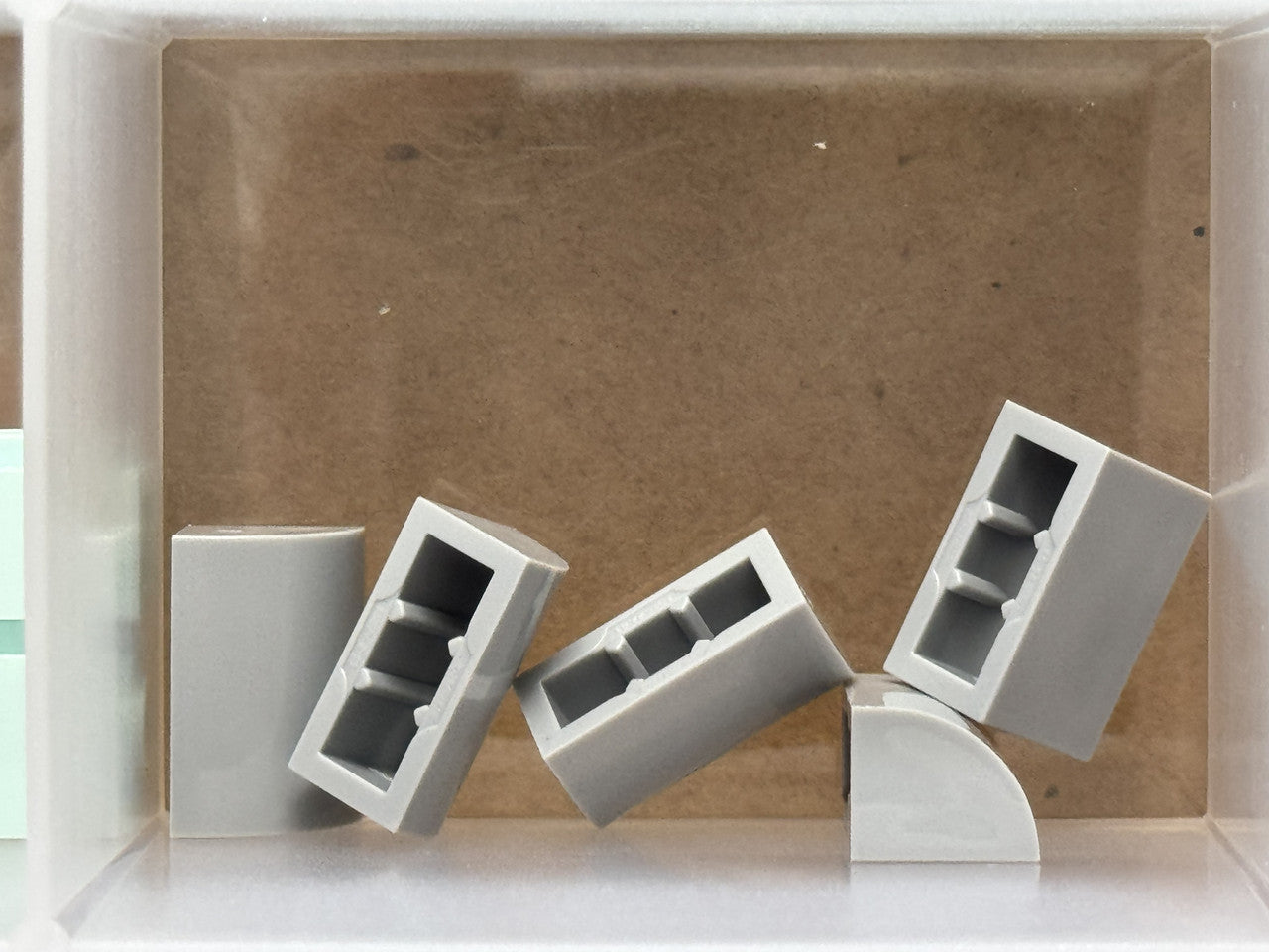 LEGO Parts - Light Bluish Gray Slope, Curved 1 x 2 - No 37352 - QTY 5