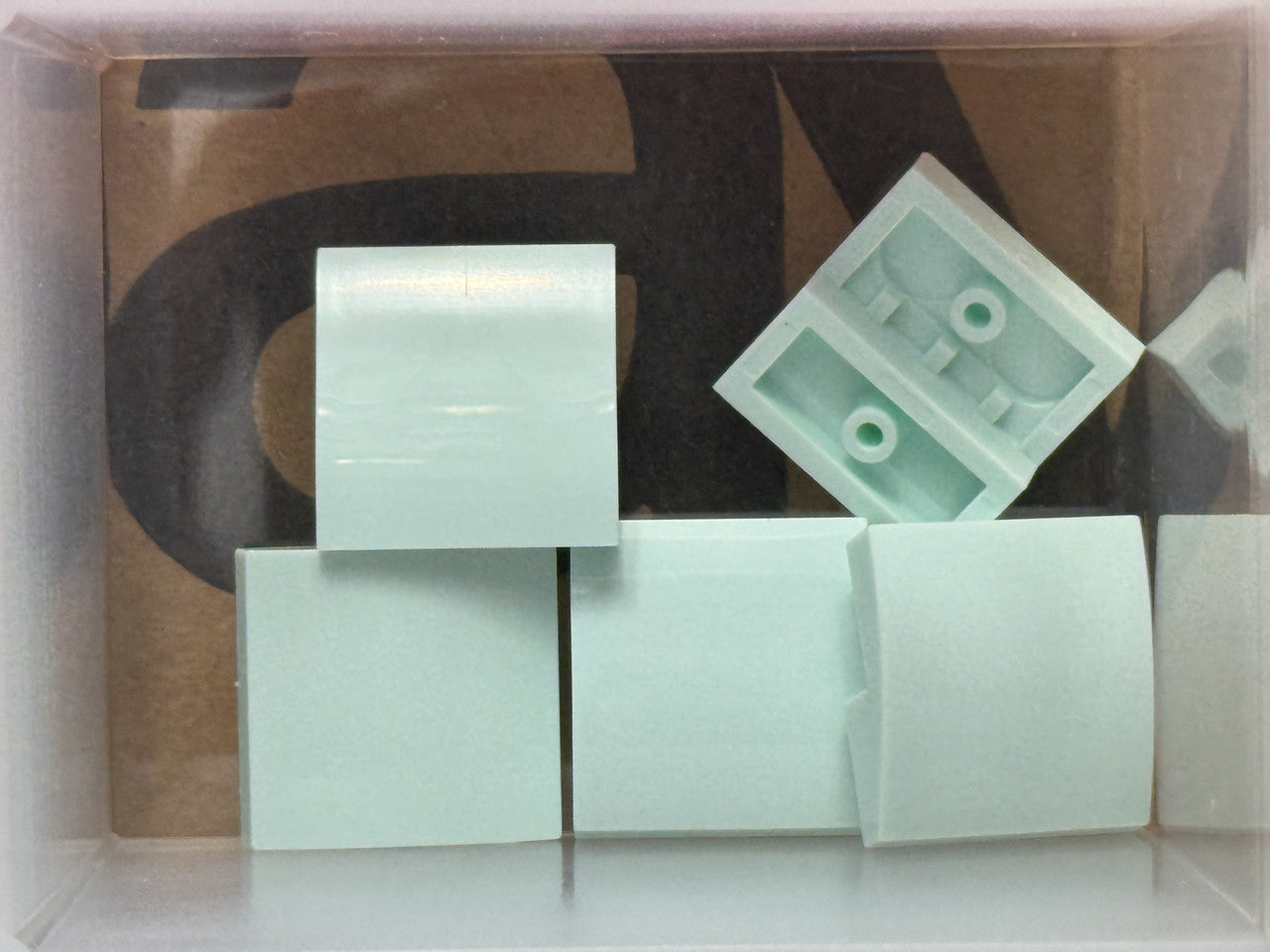 LEGO Parts - Light Aqua Slope, Curved 2 x 2 x 2/3 - No 15068 - QTY 5