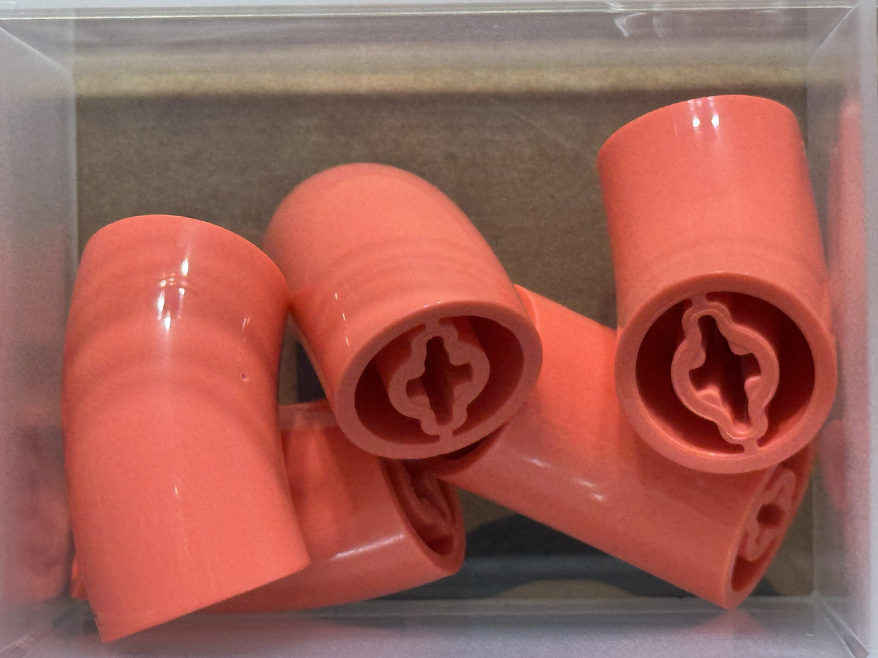 LEGO Parts - Coral Brick, Round 2 x 2 D. 45 degrees Elbow - No 5489 - QTY 5