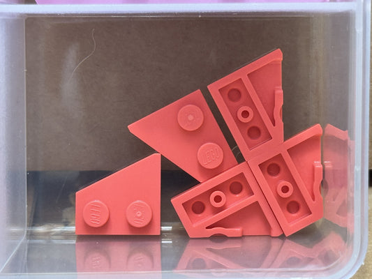 LEGO Parts - Coral Wedge, Plate 2 x 2 Right - No 24307 - QTY 5