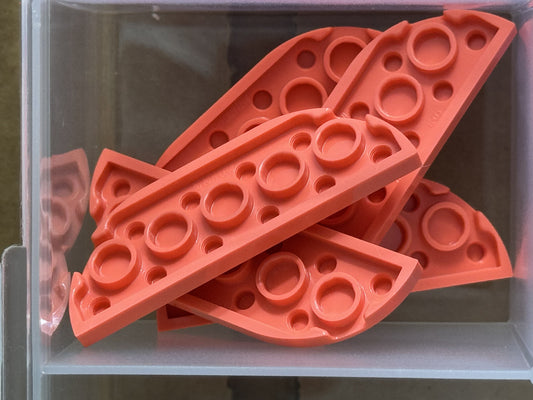 LEGO Parts - Coral Plate, Round Corner 2 x 6 Double - No 18980 - QTY 5