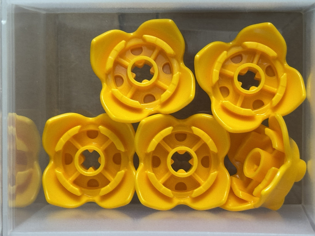 LEGO Parts - Bright Light Orange Plant Leaves 2 x 2 4 Petals - No 15469 - QTY 5