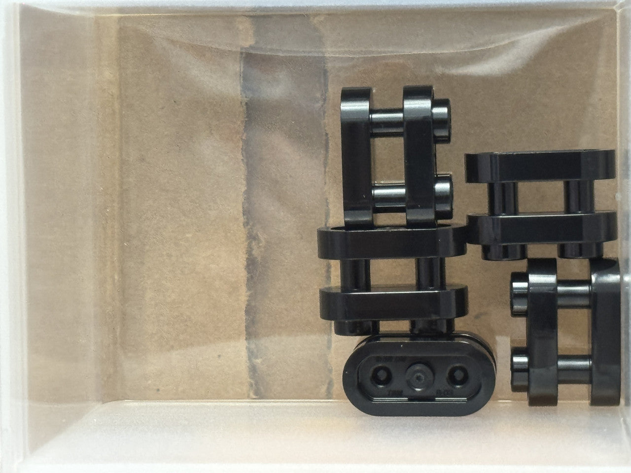 LEGO Parts - Black Brick, Round 1 x 2 Open Center - No 77808 - QTY 5