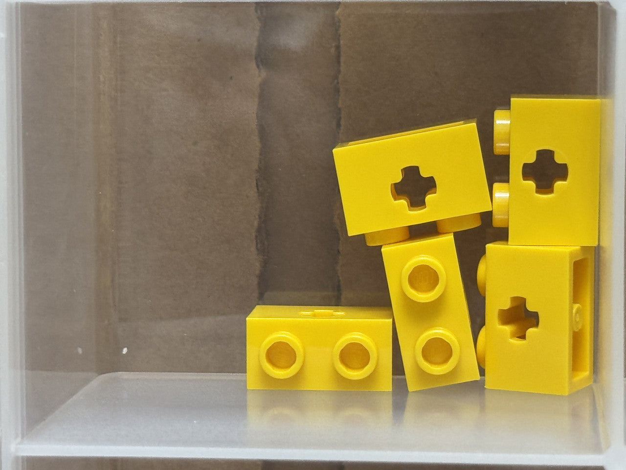 LEGO Parts - Yellow Technic, Brick 1 x 2 with Axle Hole - No 32064 - QTY 5