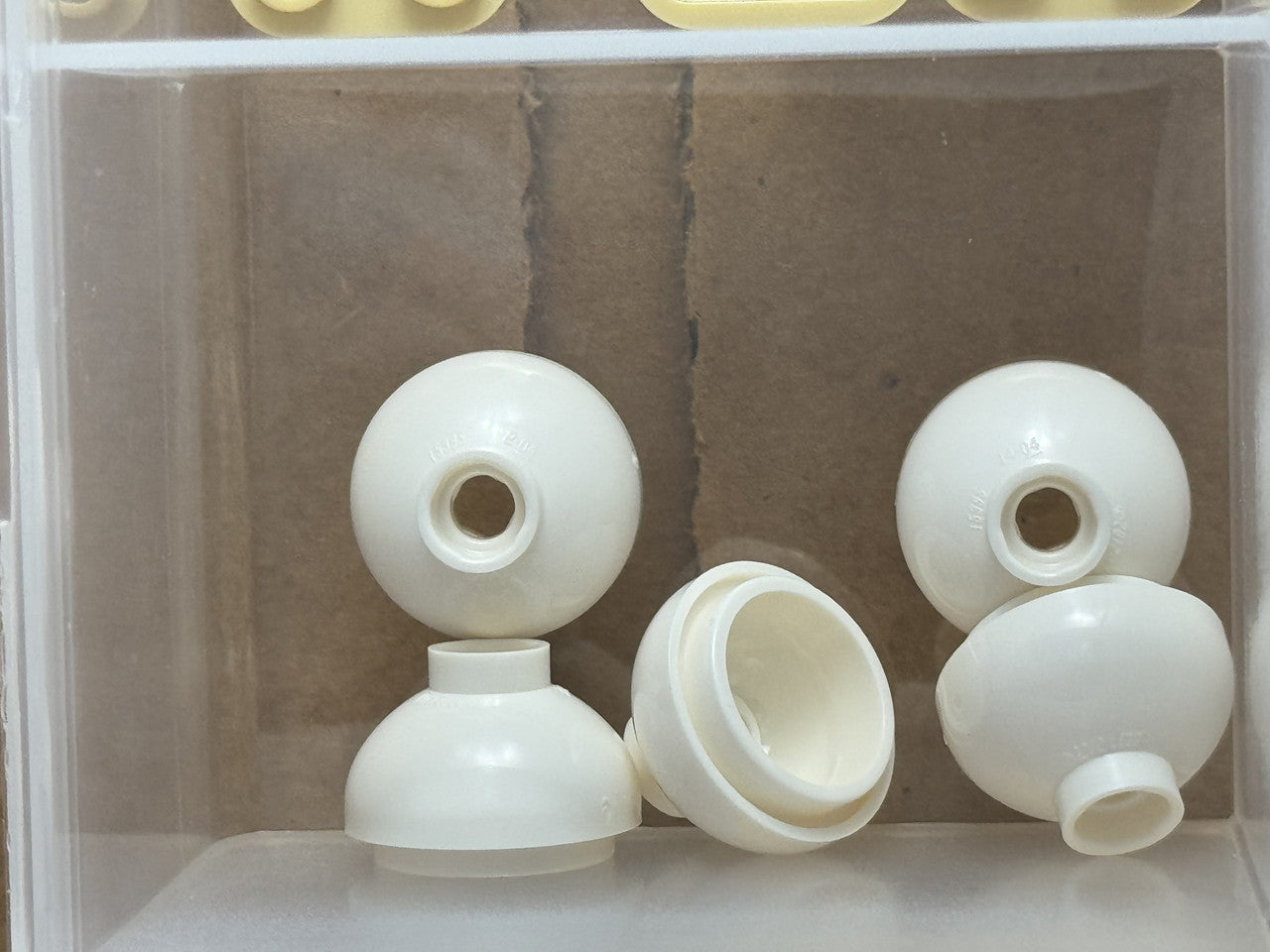 LEGO Parts - White Brick, Round 2 x 2 Dome Bottom - No 15395 - QTY 5