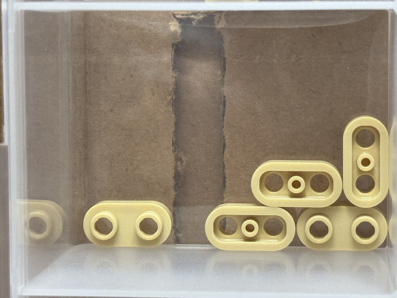 LEGO Parts - Tan Plate, Round 1 x 2 with Open Studs - No 35480 - QTY 5