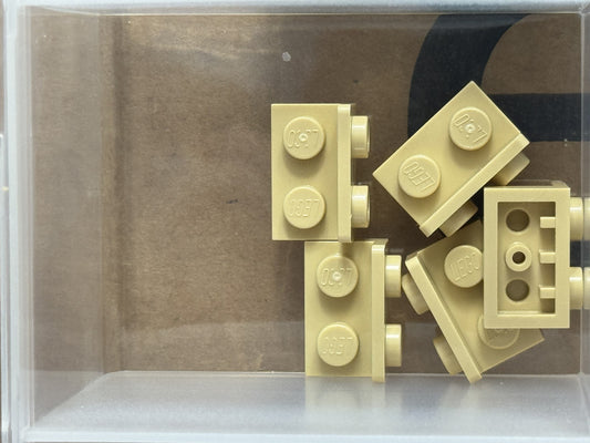 LEGO Parts - Tan Bracket 1 x 2 - 1 x 2 Inverted - No 99780 - QTY 5