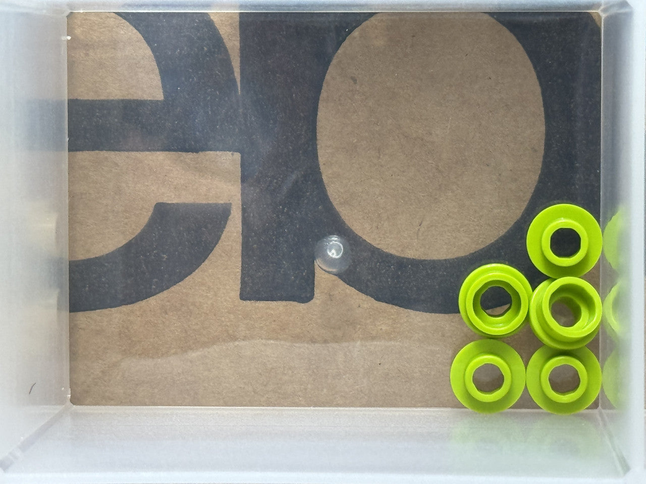 LEGO Parts - Lime Plate, Round 1 x 1 with Open Stud - No 85861 - QTY 5