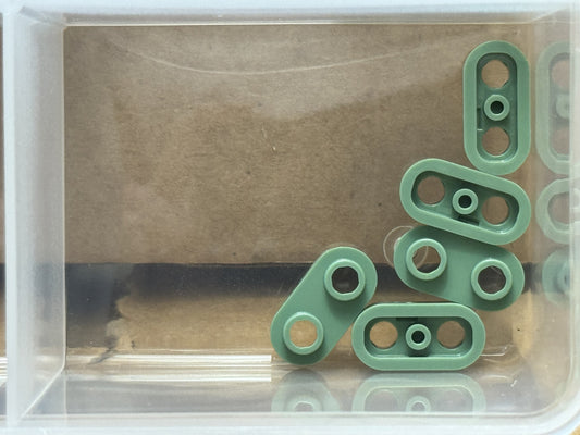 LEGO Parts - Sand Green Plate, Round 1 x 2 with Open Studs - No 35480 - QTY 5