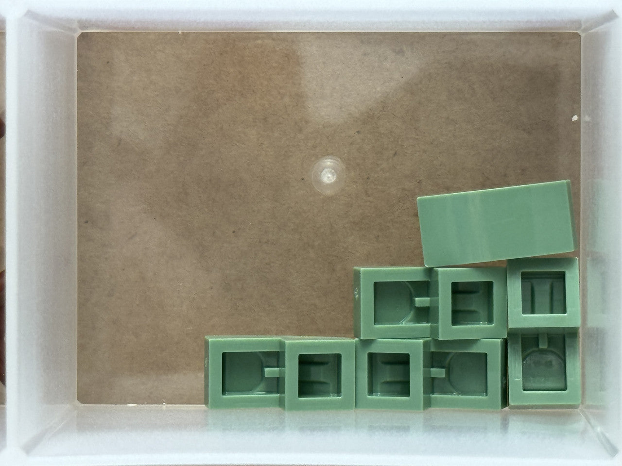 LEGO Parts - Sand Green Slope, Curved 2 x 1 x 2/3 - No 11477 - QTY 5