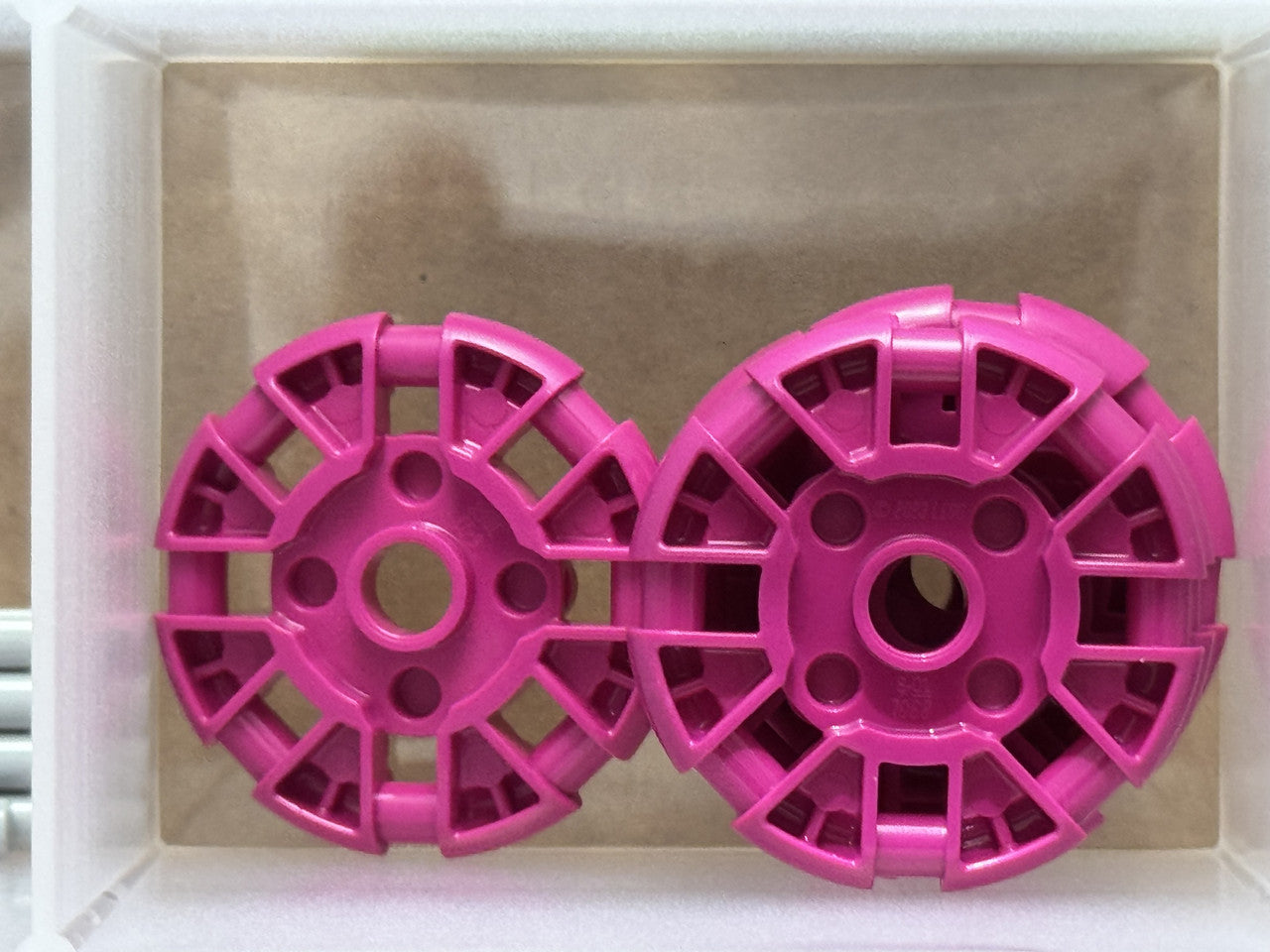LEGO Parts - Magenta Plate 2 x 2 with Bar Frame Round - No 7068 - QTY 5