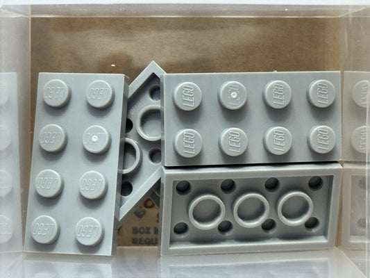 LEGO Parts - Light Bluish Gray Plate 2 x 4 - No 3020 - QTY 5