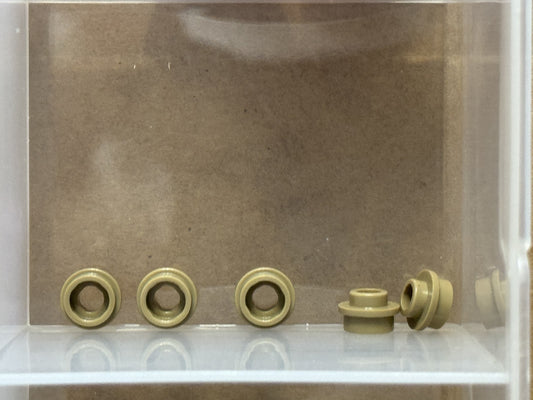 LEGO Parts - Dark Tan Plate, Round 1 x 1 with Open Stud - No 85861 - QTY 5