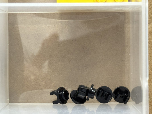 LEGO Parts - Black Plate, Round 1 x 1 with Clip on Bottom - No 5264 - QTY 5