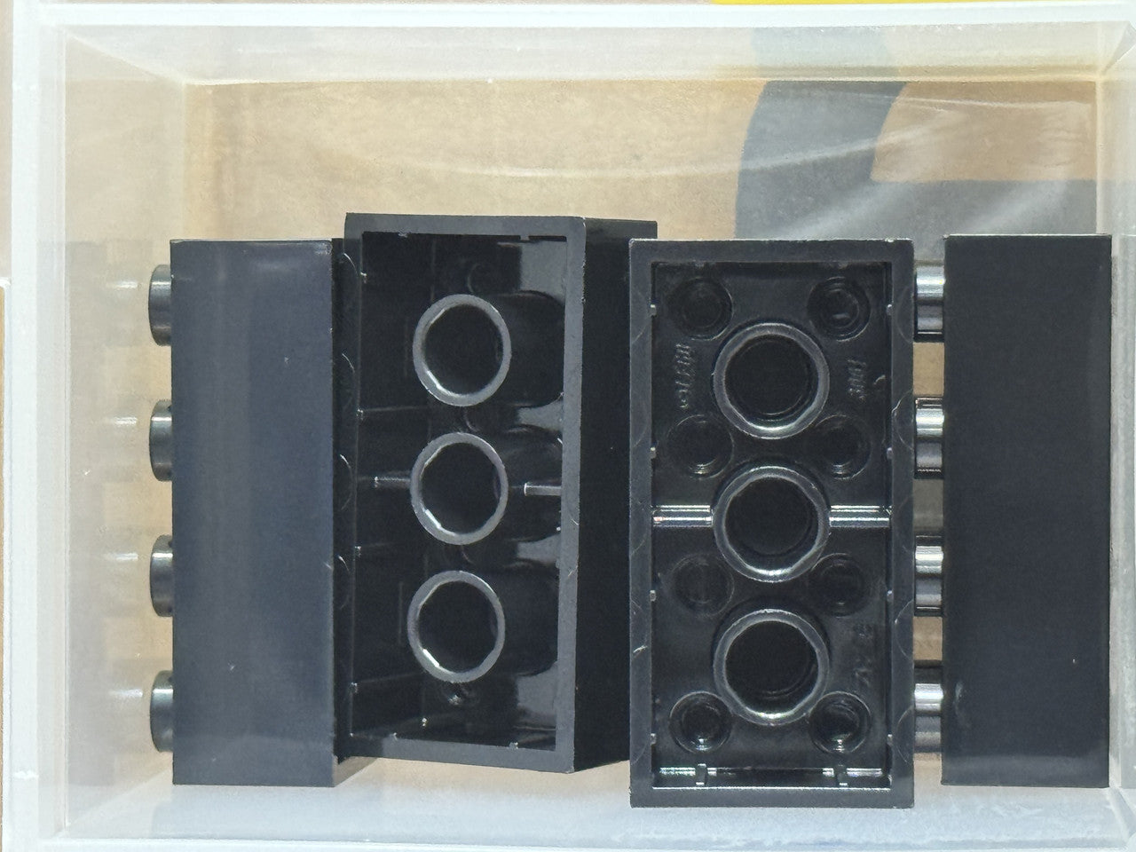LEGO Parts - Black Brick 2 x 4 - No 3001 - QTY 5