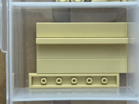 LEGO Parts - Tan Tile 1 x 6 - No 6636 - QTY 5
