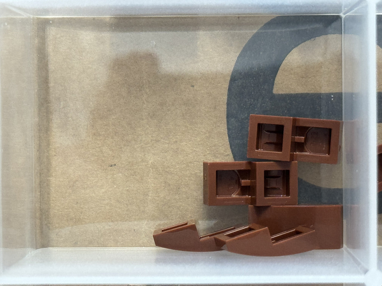 LEGO Parts - Reddish Brown Slope, Curved 2 x 1 x 2/3 - No 11477 - QTY 5