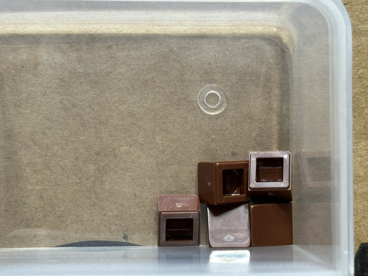 LEGO Parts - Reddish Brown Slope 30 1 x 1 x 2/3 - No 54200 - QTY 5