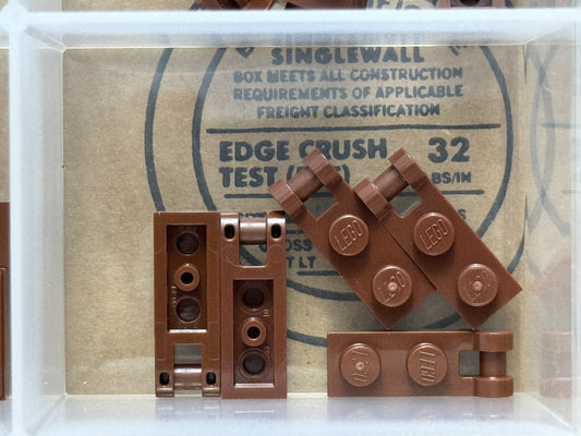 LEGO Parts - Reddish Brown Plate 1 x 2 with Bar Handle on End - No 60478 - QTY 5