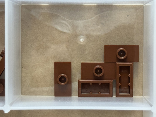 LEGO Parts - Reddish Brown Plate 1 x 2 with 1 Stud (Jumper) - No 15573 - QTY 5