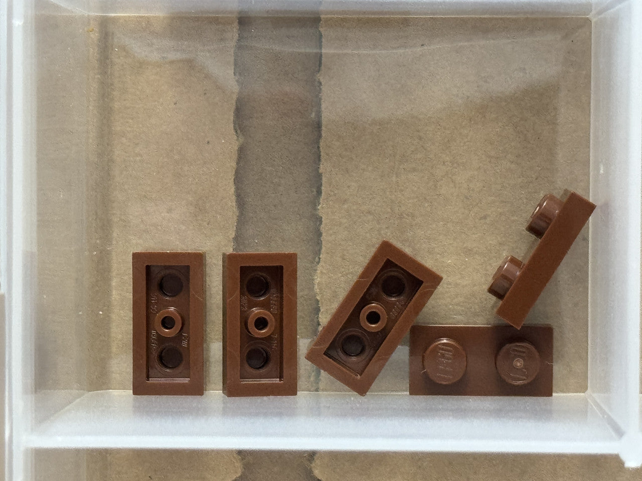 LEGO Parts - Reddish Brown Plate 1 x 2 - No 3023 - QTY 5