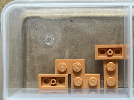 LEGO Parts - Nougat Plate 1 x 2 - No 3023 - QTY 5